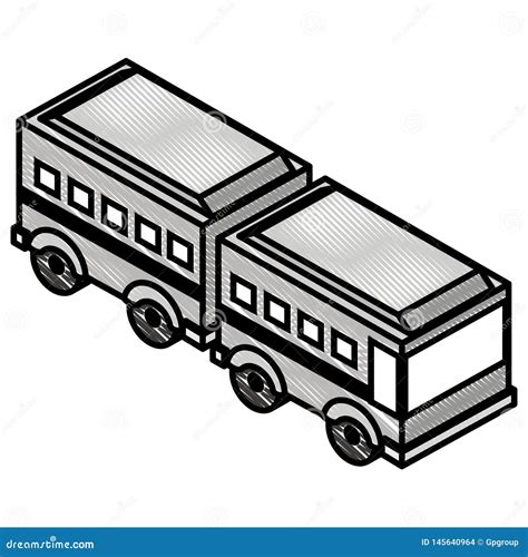 Icono Isom Trico Articulado Del Transporte Del Autob S Ilustraci N Del