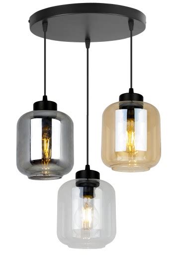 LAMPA WISZĄCA NOWOCZESNA ELEGANCKA SZKLANY KLOSZ NOVALJA 2395 3OW MIX