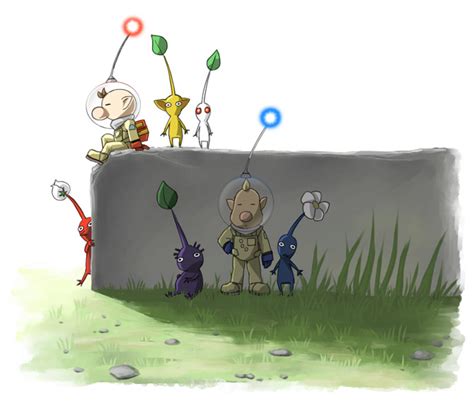 Red Pikmin Olimar Yellow Pikmin Blue Pikmin Purple Pikmin And 2