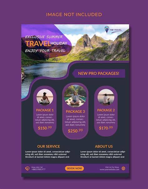 Premium Vector Tour Travel Flyer And Poster Template Design New