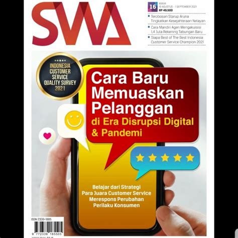 Jual Majalah Majalah Swa Edisi 16 2021 Indonesia Customer Service 2021