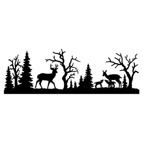 Deer Buck Clipart Silhouettes Scene Eps Dxf Pdf Png Svg Ai Etsy