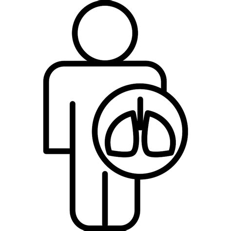 Lungs Shape In A Circle On A Human Body Vector SVG Icon - SVG Repo