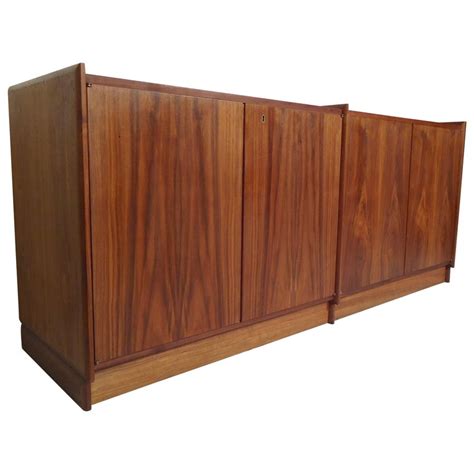 Tall Mid Century Modern Metal Cabinet At 1stdibs