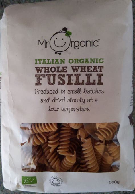 Italian Organic Whole Wheat Fusilli Mr Organic 500 G