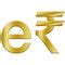 Digital Rupee Symbol Gold Colors Version Cbdc Stock Illustration