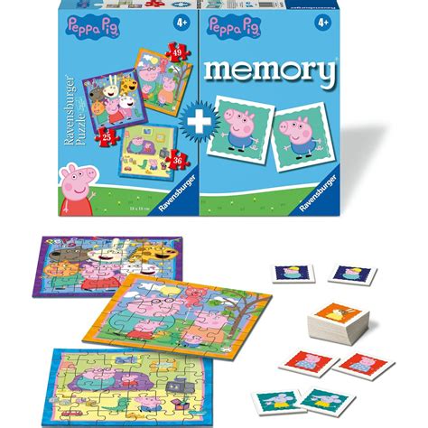 Ravensburger Memory 3 Puzzles Peppa Pig 03152 Toys Shop Gr