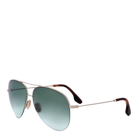 Gold Teal Aviator Sunglasses 62mm Brandalley