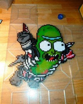 Pickle Rick Perler Bead Art Perler Beads Designs Perler Patterns