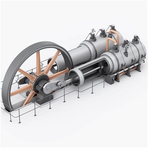 Steam Engine 3d Model 29 C4d Fbx Ma Blend Max Free3d