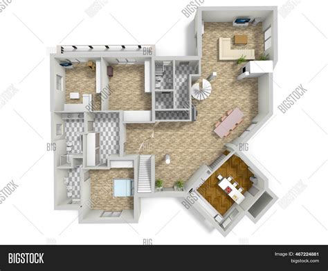 3d Floor Plan Real Image & Photo (Free Trial) | Bigstock