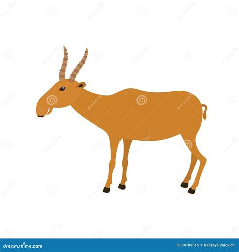 Saiga Antelope Silhouette Cartoon Vector | CartoonDealer.com #214080877