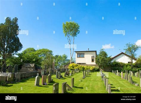 Modern Detached House Overlooking Cemetery Stock Photo Alamy