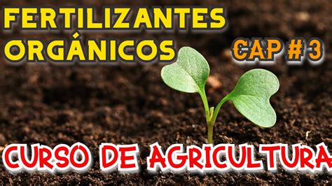 CURSO DE AGRICULTURA CAPÍTULO 3 FERTILIZANTES ORGÁNICOS YouTube