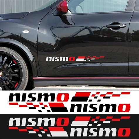 10 Pairs Nismo Car Door Stickers Decal Car Styling For Nissan Qashqai Almera Juke X Trail Tiida