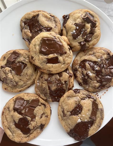 Miso Brown Butter Dark Chocolate Chunk Cookies R Baking