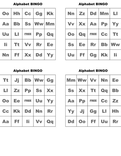 Alphabet Bingo Wordmint