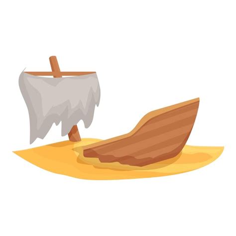 Premium Vector Desert Shipwreck Icon Cartoon Vector Pirate Ship Ocean