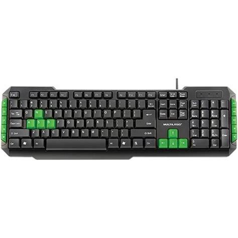 Teclado Multimidia Gamer Teclas Verdes Usb Multilaser Tc Leroy Merlin