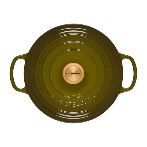 Le Creuset Olive 5 5 Qt Signature Round Dutch Oven Reviews Crate And Barrel