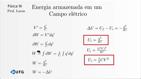 Energia armazenada em um campo elétrico YouTube