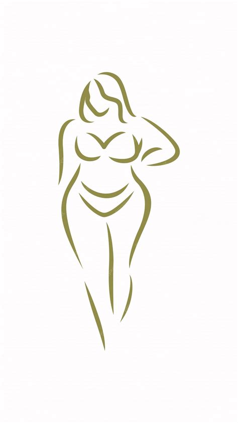 Premium Vector Fat Woman Silhouette Illustration Design