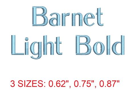 Barnet Light Bold Embroidery Font Creative Fabrica