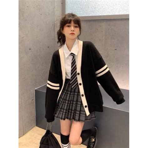 Áo khoác cadigan phối sọc viền tay siêu hot siêu đẹp HARIQUEENFASHIN Shopee Việt Nam