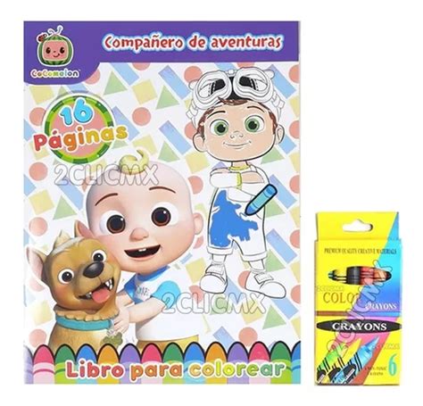 Libros Colorear Fiesta Infantil Crayolas Cocomelon En Venta En