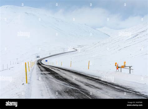 Winter Icelandic Road Trip, Ring Road near Akureyri, Northeastern ...