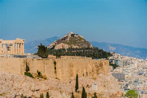 Il Monte Lycabettus Ad Atene Grecia Fotografia Stock Immagine Di