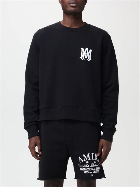 Amiri Sweatshirt For Man Black Amiri Sweatshirt Pxmjl005 Online At