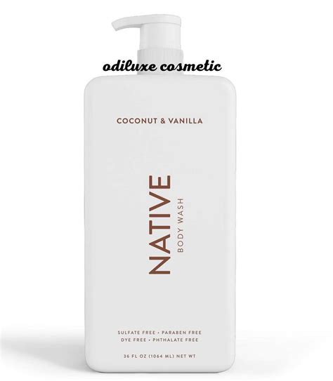 Native Coconut Vanilla Body Wash 36 Fl Oz 1064ml US Odiluxe