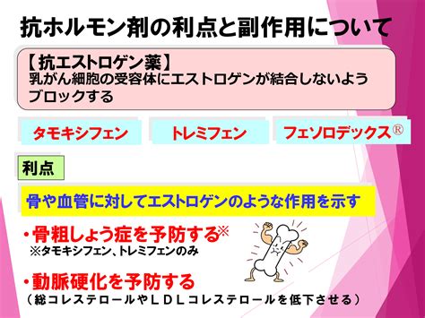 乳がんのホルモン療法について 乳腺科 中頭病院