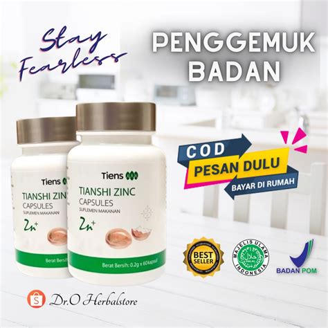 Jual ZINC PENGGEMUK BADAN DEWASA VITAMIN KAPSUL PENAMBAH BERAT BADAN