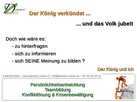 Der König verkündet dynamic vision persoenlichkeits Webseite