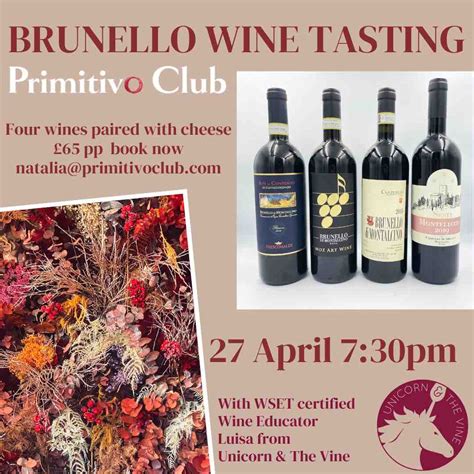 Brunello Wine and Cheese Tasting – Primitivo Club