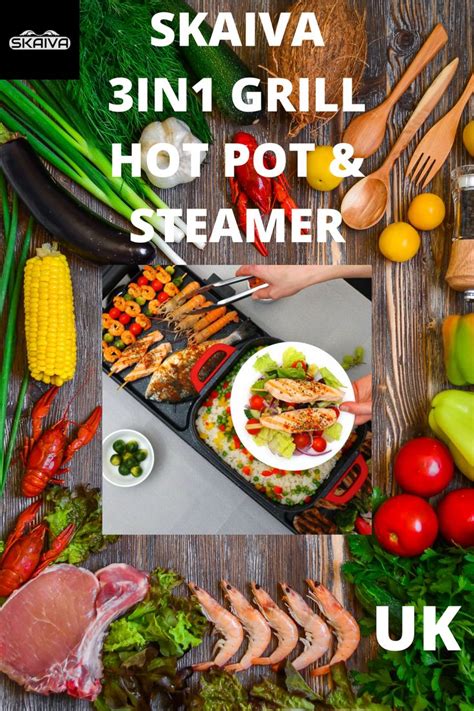 Skaiva Electric Hot Pot With Grill In Multifunctional Indoor Grill With Hot Pot And