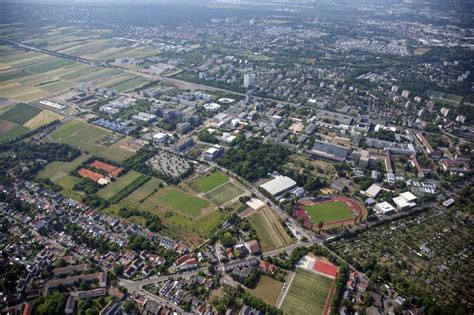 Luftbild Mainz Campus Gelände der Universität Johannes Gutenberg in