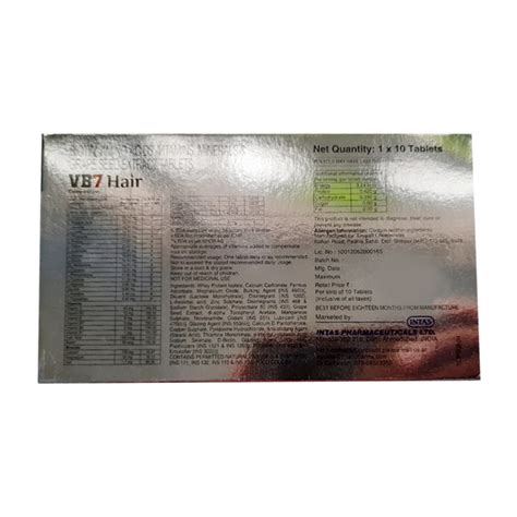 VB7 Hair Tablet 10 S Price Uses Side Effects Netmeds