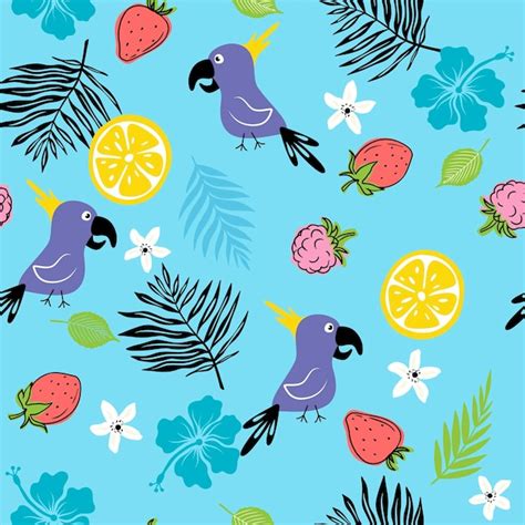 Premium Vector Summer Seamless Pattern With Hand Drawn Doodle Flowers