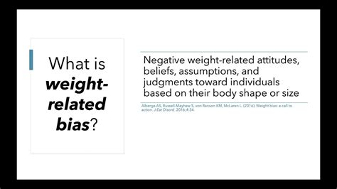 Defining Weight Related Bias And Stigma Youtube