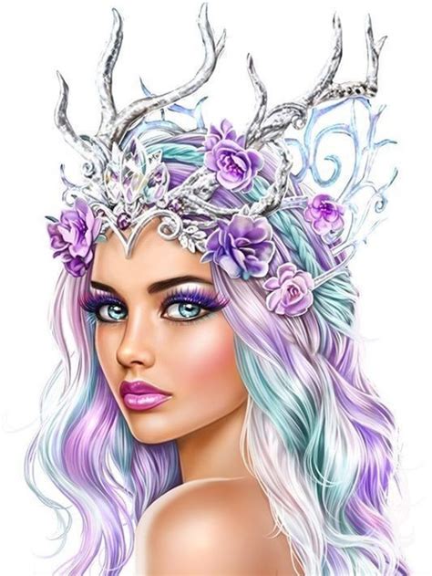 5d Diamond Painting Silver Crown Girl Kit Bonanza Marketplace