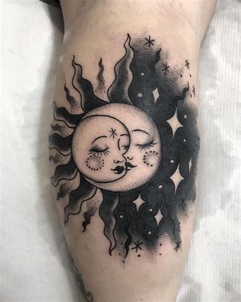 50 Meaningful And Beautiful Sun And Moon Tattoos KickAss Things