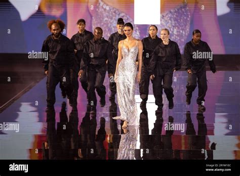 Paris France October Kendall Jenner Walks The Runway During