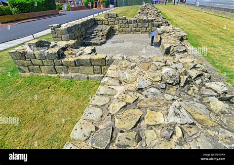 Roman Wall Turret 7b West Road Built By Condercum Fort Benwell Stock