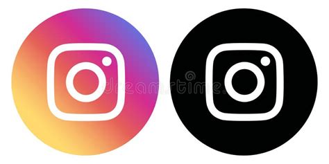 Gekleurd Rond Rand Instagram Logo Redactionele Stock Foto