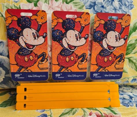 Walt Disney World Mickey Mouse Luggage Tags Lot Of Aaa Travel