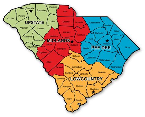 South Carolina Pee Dee Region Map - Ailina Laurette