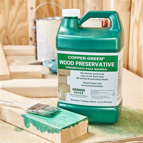 Copper Green Oil Based Wood Preservative 1 Gallon In The Wood